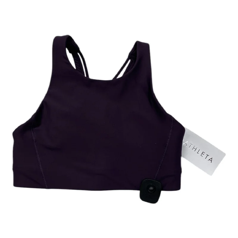 affordable short sleeve shirts for fitness wear -Athletic Bra By Athleta In Purple, Size: S