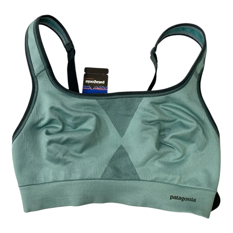 cool short sleeve t-shirts with graphic designs -Athletic Bra By Patagonia In Blue