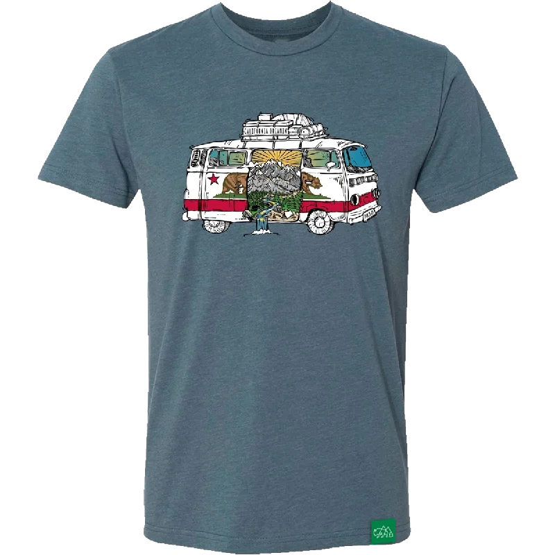 men’s comfortable short sleeve shirts with logos -Men's California Road Trip Tee