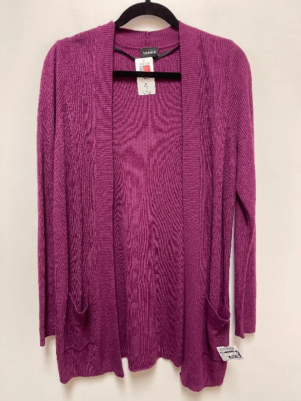 casual short sleeve shirts for hot summer days -Sweater Cardigan By Torrid In Purple, Size: M