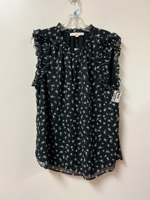 men’s trendy short sleeve shirts for casual days -Top Sleeveless By Loft In Floral Print, Size: Xl