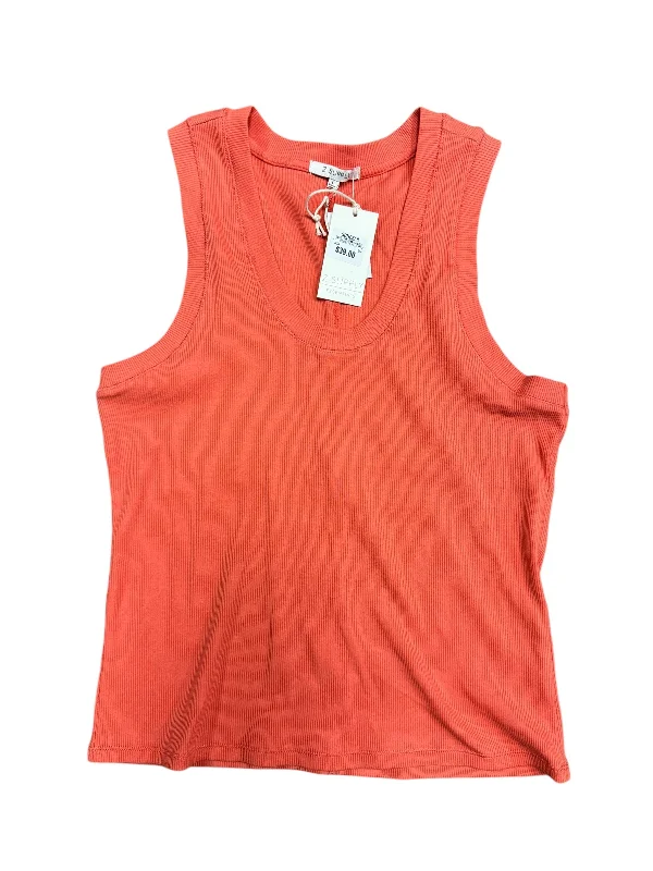 versatile short sleeve t-shirts for casual outfits -Top Sleeveless By Z Supply In Orange, Size: L