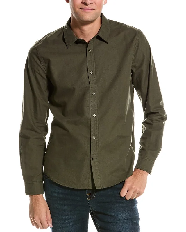 Men's wolf shirts-7 For All Mankind Clean Front Shirt