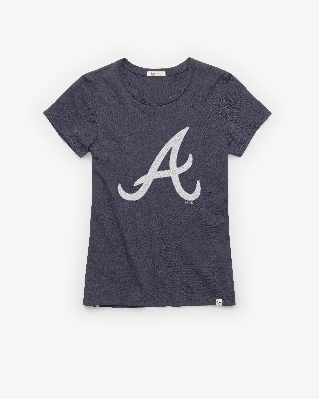 modern men’s short sleeve shirts with minimalist patterns -ATLANTA BRAVES PREMIER '47 FRANKIE TEE WOMENS