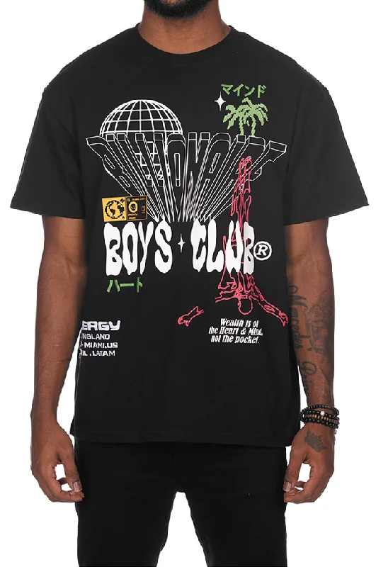 classic short sleeve t-shirts for casual wear -Billionaire Boys Club BB Around The World SS Knit Tee