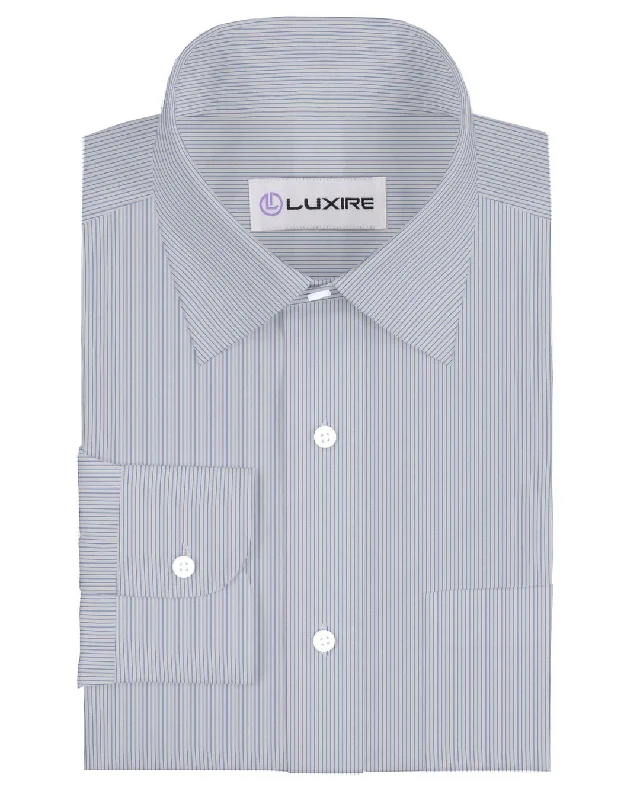 Men's eclipse shirts-Blue Candy Stripes