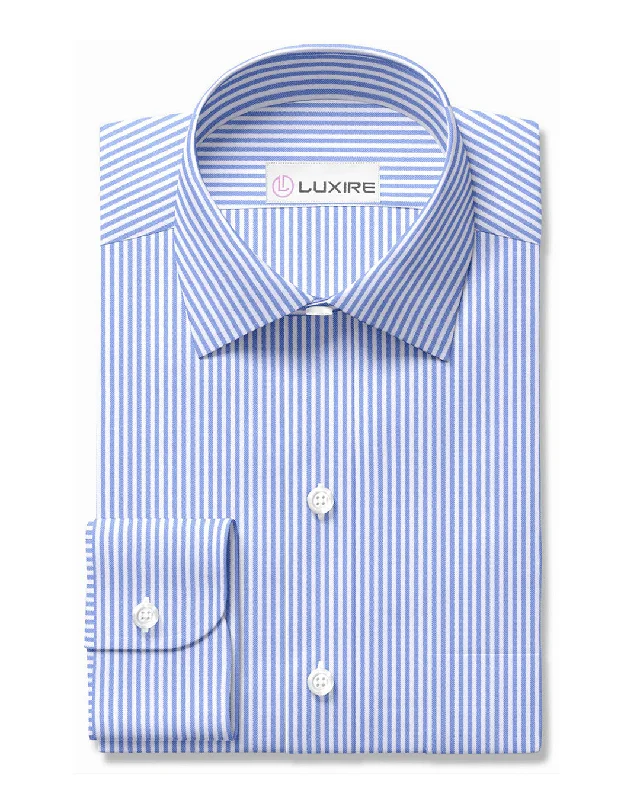 Men's highlight shirts-Blue White Bengal Stripes