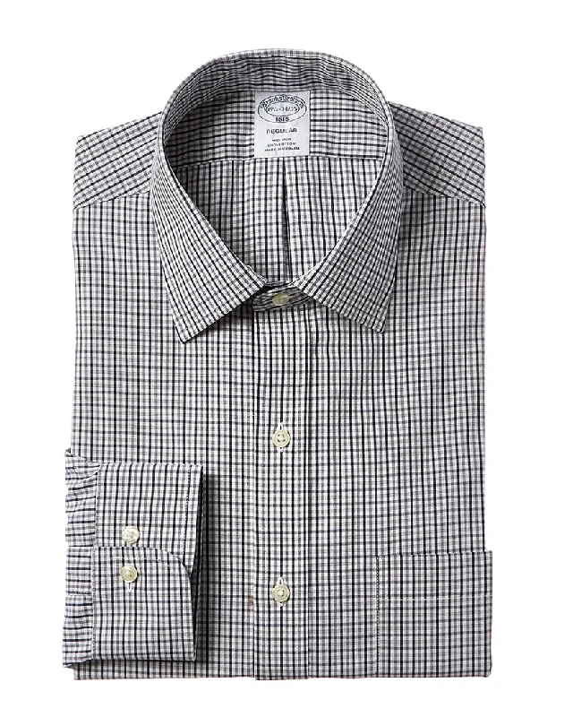 Men's steppe shirts-Brooks Brothers Regular Dress Shirt