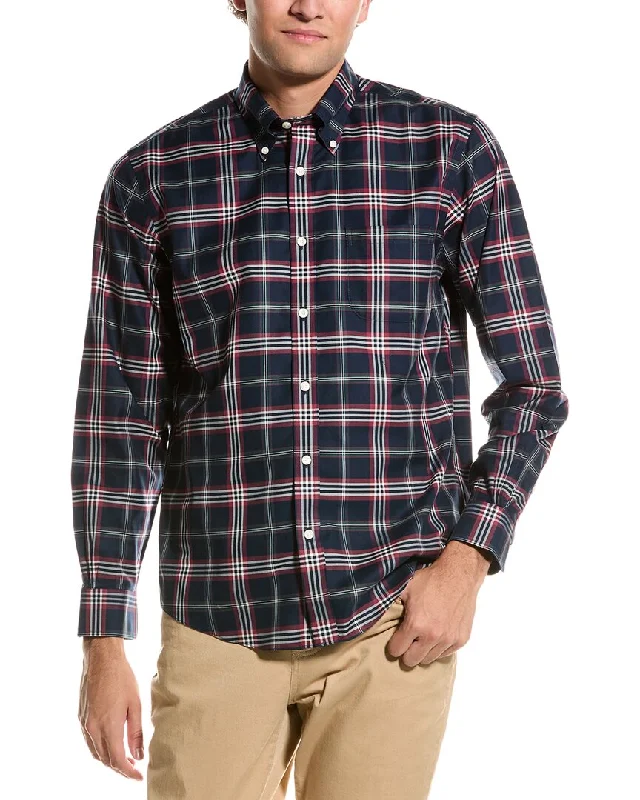 Men's lasso shirts-Brooks Brothers Regular Twill Shirt