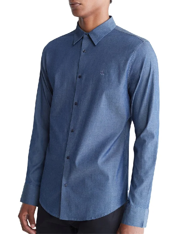 Men's lagoon shirts-Calvin Klein Chambray Shirt