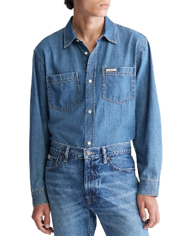 Men's crystal shirts-Calvin Klein Denim Shirt