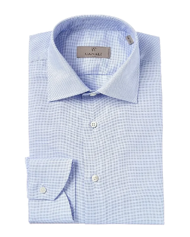 Men's trail-worn shirts-Canali Modern Fit Dress Shirt