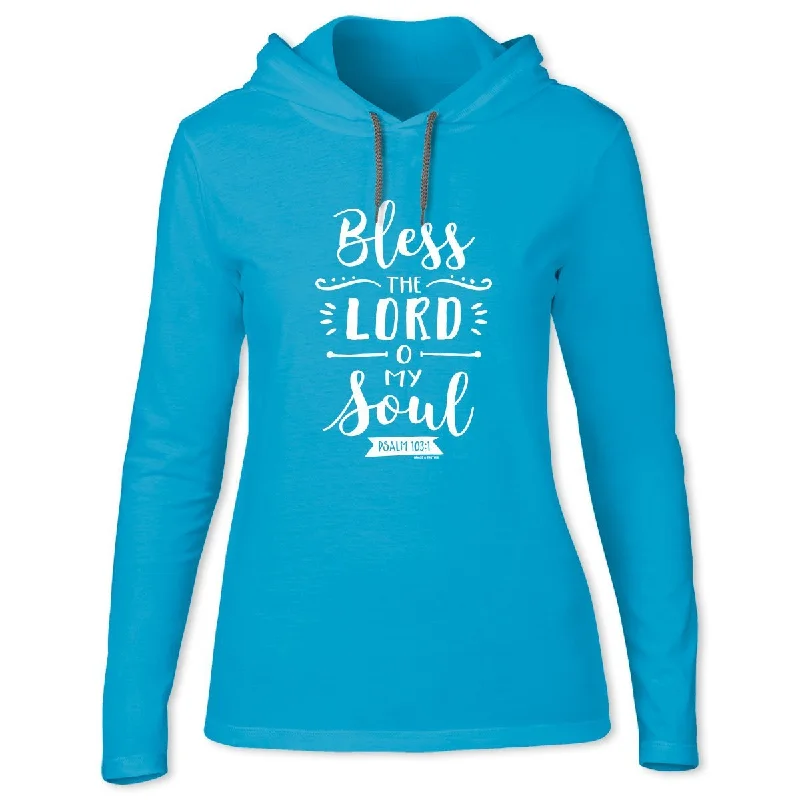 affordable short sleeve shirts for fitness wear -Cherished Girl Grace & Truth Bless the Lord Christian Long Sleeve Hoodie T Shirt