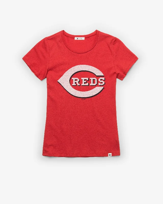 men’s affordable short sleeve shirts with bold prints -CINCINNATI REDS PREMIER '47 FRANKIE TEE WOMENS