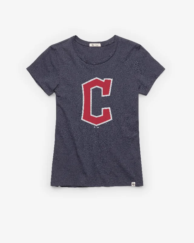 modern short sleeve shirts with a sleek fit -CLEVELAND GUARDIANS PREMIER '47 FRANKIE TEE WOMENS