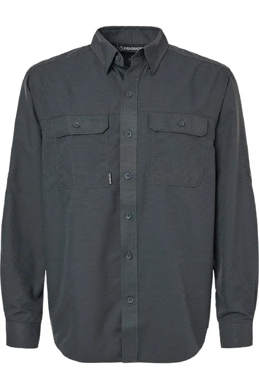 Men's fire shirts-DRI DUCK Crossroad Woven Shirt