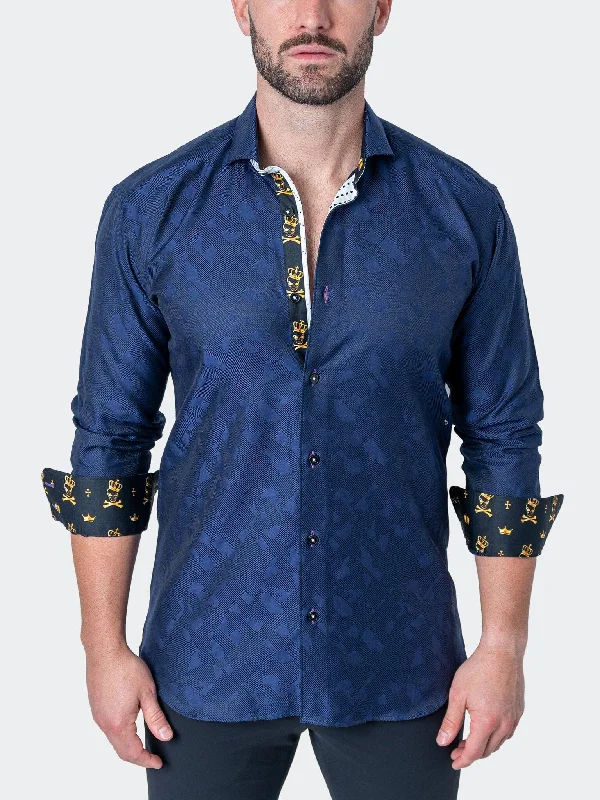 Men's regionally-designed shirts-Einstein Shapes Blue