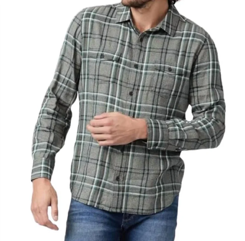 Men's regionally-designed shirts-Everett Long Sleeve Shirt In Hillside Fields