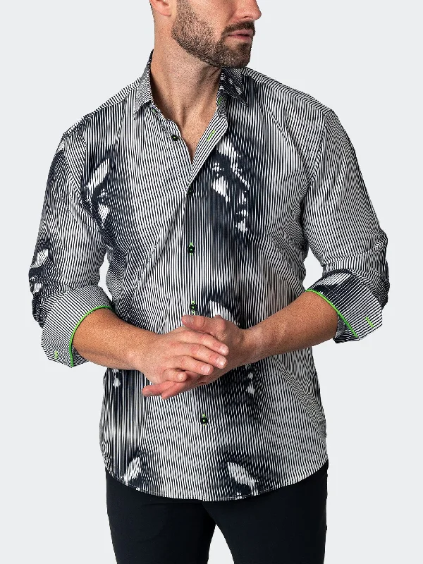 Men's raw-style shirts-Fibonacci Hiding Black