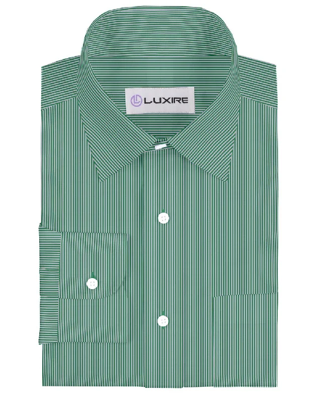 Men's heart shirts-Fresh Green Candy Stripes