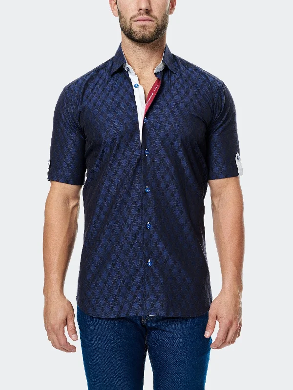 Men's bear shirts-Fresh Navy Losange