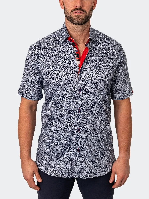 Men's raven shirts-Galileo Dandelions Blue