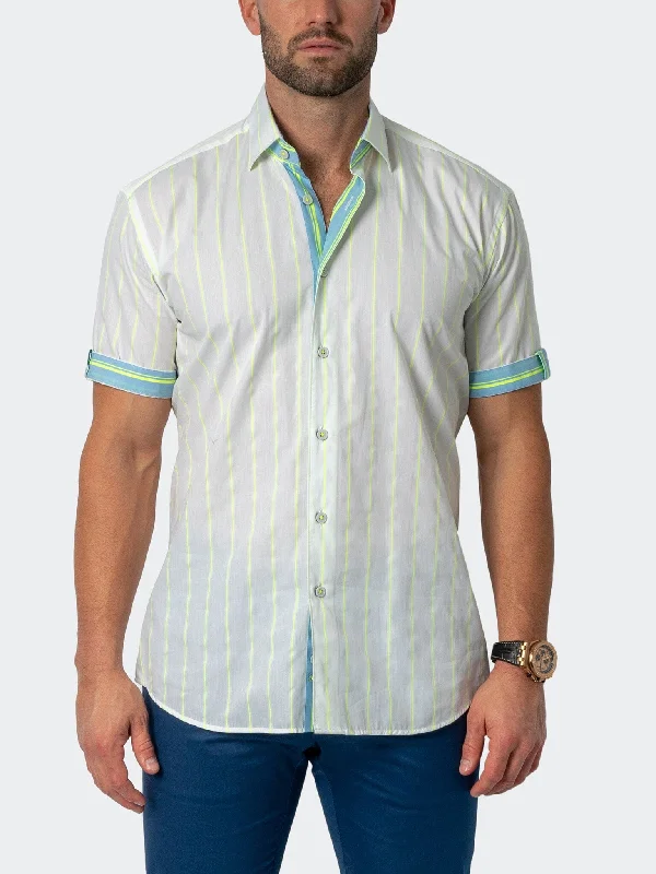 Men's mustang shirts-Galileo Fluo White