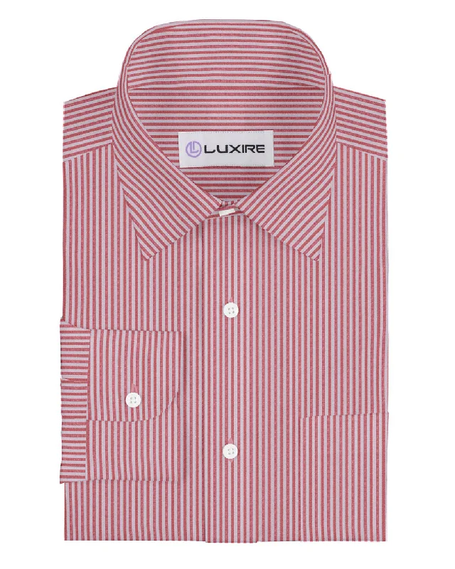 Men's globally-inspired shirts-Linen: Red Candy Stripes