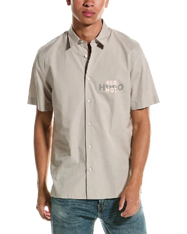 Men's boulder shirts-Hugo Boss Ebor Woven Shirt