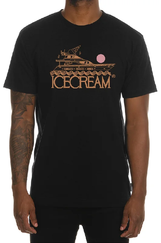 short sleeve shirts with cool designs for men -Icecream Yacht SS Tee