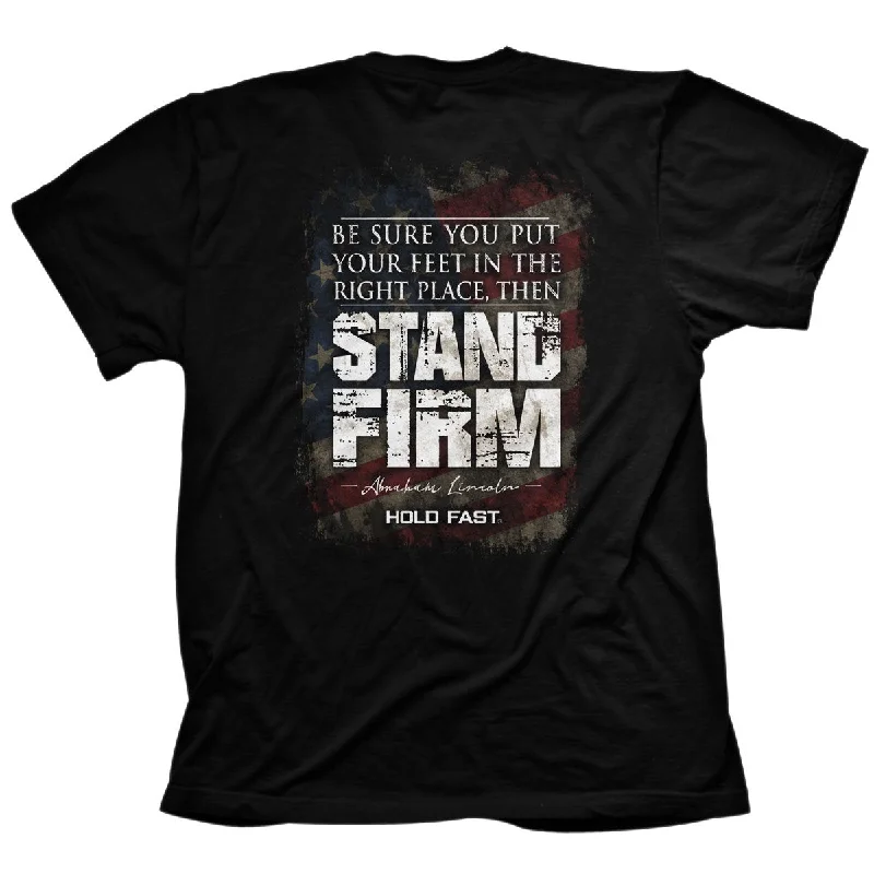 trendy and affordable short sleeve t-shirts -Hold Fast USA Lincoln Flag Christian Unisex T-Shirt