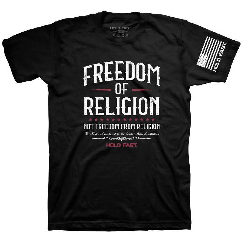 trendy short sleeve shirts for men’s vacation -Hold Fast USA Religious Freedom Christian Unisex T-Shirt