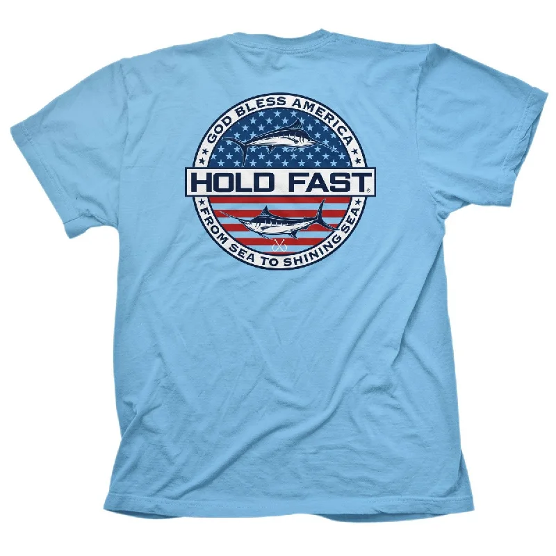 men’s comfortable short sleeve shirts for casual events -Hold Fast USA Sea To Shining Sea Christian Unisex T-Shirt