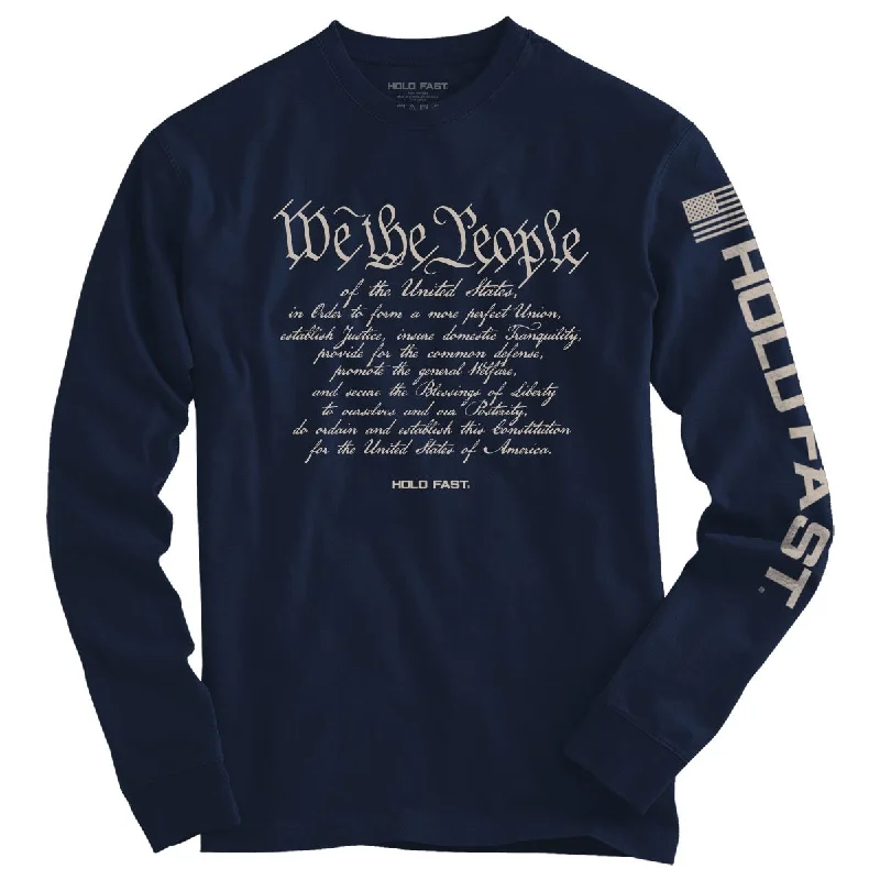 high-quality short sleeve shirts for everyday wear -Hold Fast We The People USA Christian Unisex Long Sleeve T-Shirt