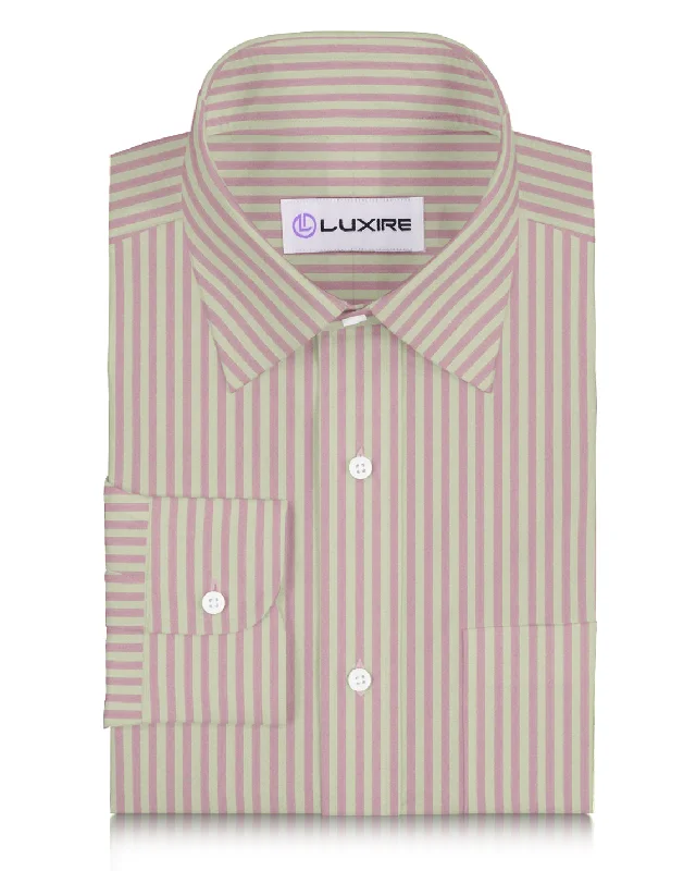 Men's outpost shirts-Light Yellow Peach Bengal Stripes