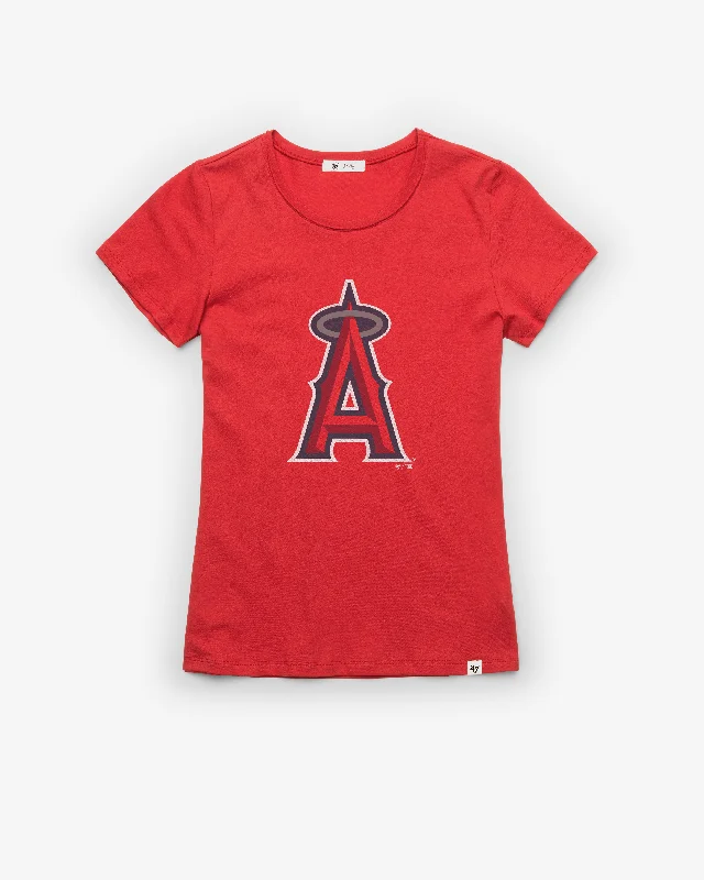 cool and stylish short sleeve shirts with bold prints -LOS ANGELES ANGELS PREMIER '47 FRANKIE TEE WOMENS