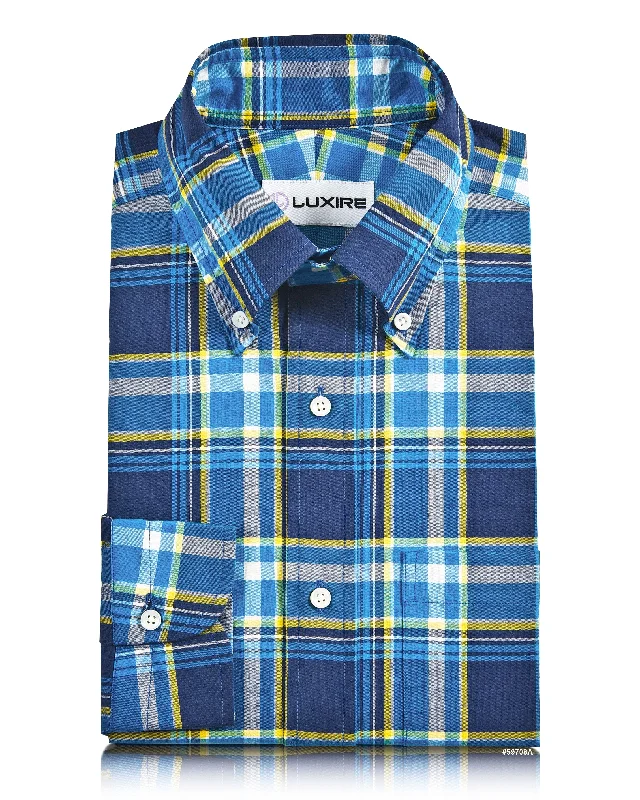 Men's refresh shirts-Multi Coloured Madras Checks