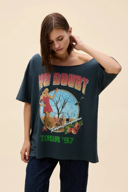 versatile short sleeve shirts for hot summer days -NO DOUBT TOUR '97 OFF-THE-SHOULDER MERCH TEE