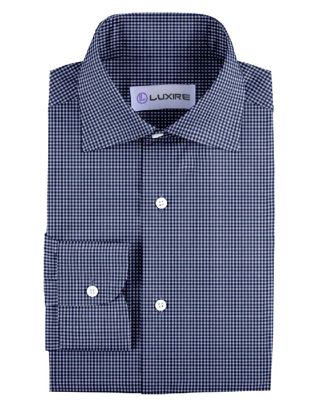 Men's outpost shirts-Oxford Blue Gingham Checks