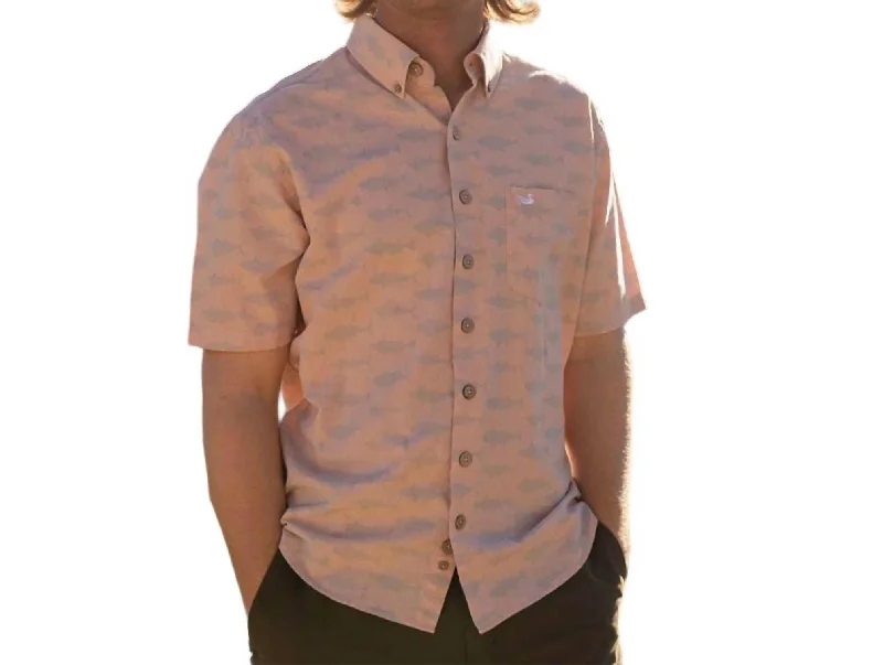 Men's dune shirts-Pescado Linen Shirt In Camella