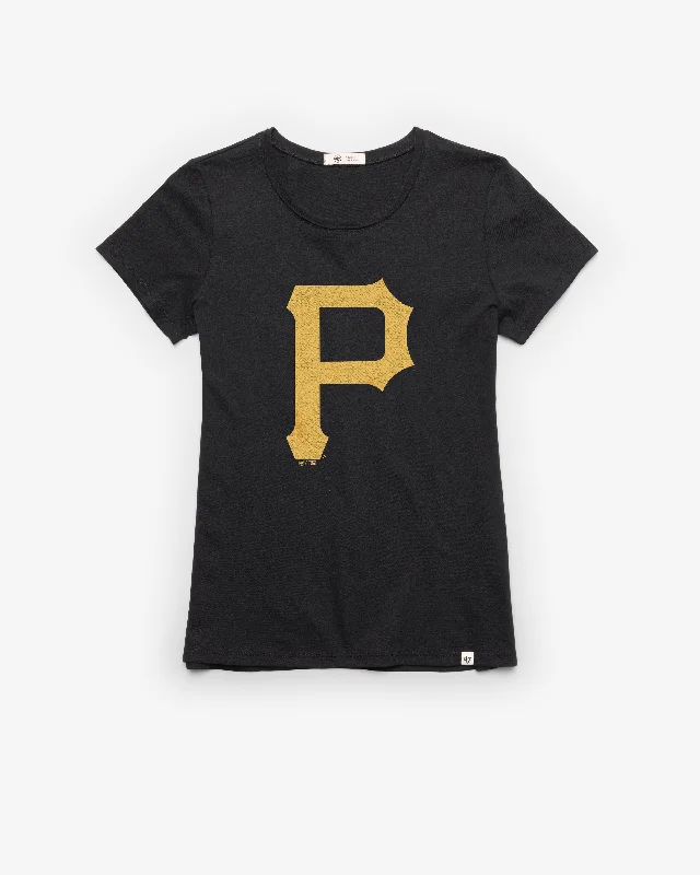 high-quality short sleeve t-shirts with logos -PITTSBURGH PIRATES PREMIER '47 FRANKIE TEE WOMENS