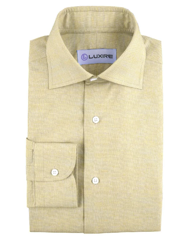 Men's untamed shirts-Pullover Shirt in Pale Yellow Linen