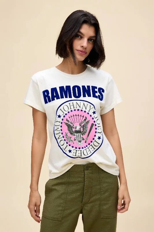 men’s short sleeve shirts with vibrant prints -Ramones Classic Seal Tour Tee