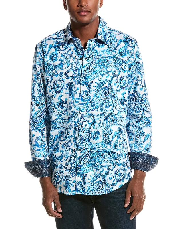 Men's ridge shirts-Robert Graham Abbott Classic Fit Woven Shirt