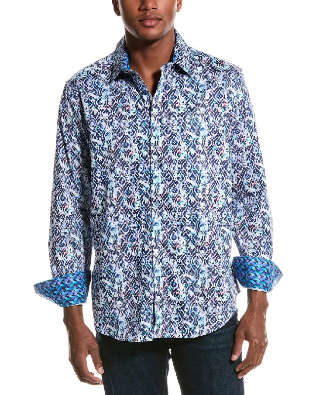 Men's vibe-inspired shirts-Robert Graham Clarke Classic Fit Woven Shirt