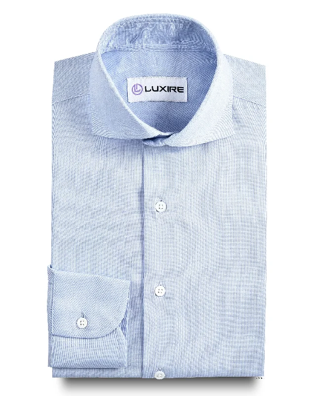 Men's industrial shirts-Pale Blue End on End Shirt