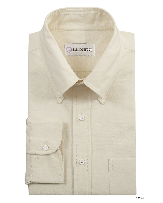 Men's laidback-style shirts-Pale Yellow Shirt