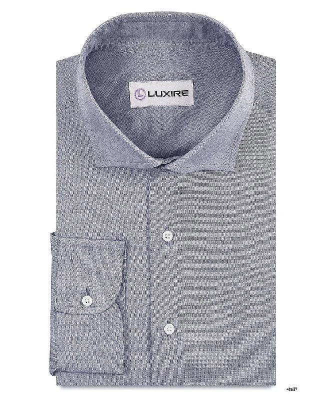 Men's cabin shirts-Blue Oxford Shirt