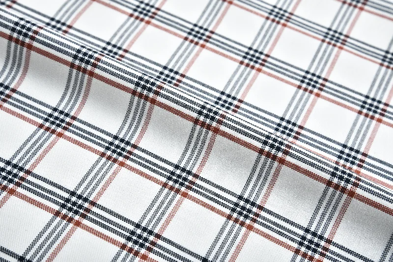 Men's lowland shirts-Red Navy Tattersall Checks Shirt