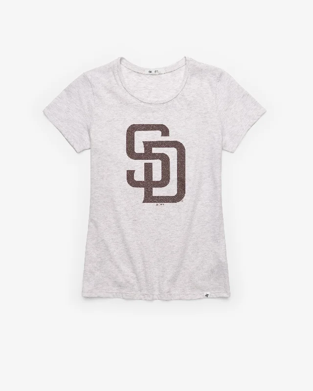 men’s stylish short sleeve shirts with striped designs -SAN DIEGO PADRES PREMIER '47 FRANKIE TEE WOMENS